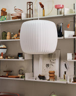 Bubble Silk Swing Arm Pendant Light – Adjustable Designer Ceiling Lamp