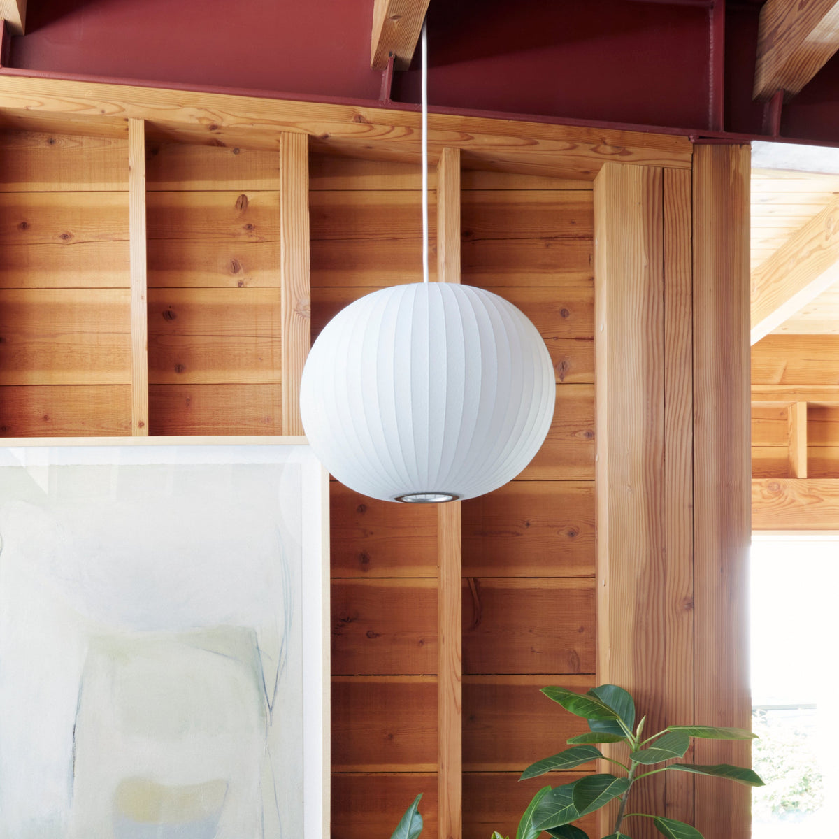 Bubble Silk Swing Arm Pendant Light – Adjustable Designer Ceiling Lamp