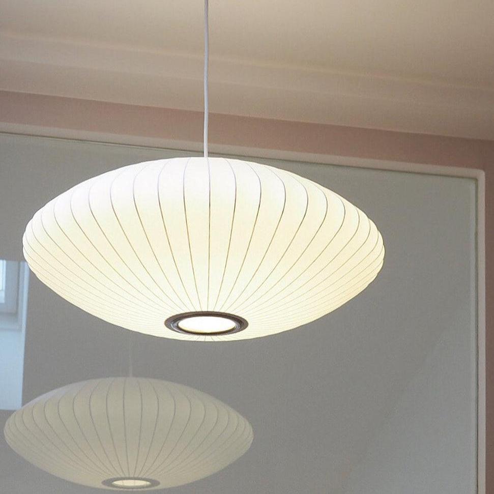 Bubble Silk Swing Arm Pendant Light – Adjustable Designer Ceiling Lamp