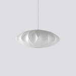 Bubble Silk Swing Arm Pendant Light – Adjustable Designer Ceiling Lamp