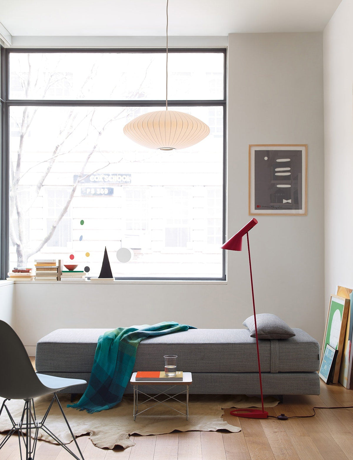 Bubble Silk Swing Arm Pendant Light – Adjustable Designer Ceiling Lamp