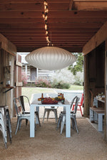 Bubble Silk Swing Arm Pendant Light – Adjustable Designer Ceiling Lamp