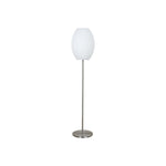 Lumina Spherical Floor Lamp – Handcrafted Silk Shade in Polished Chrome