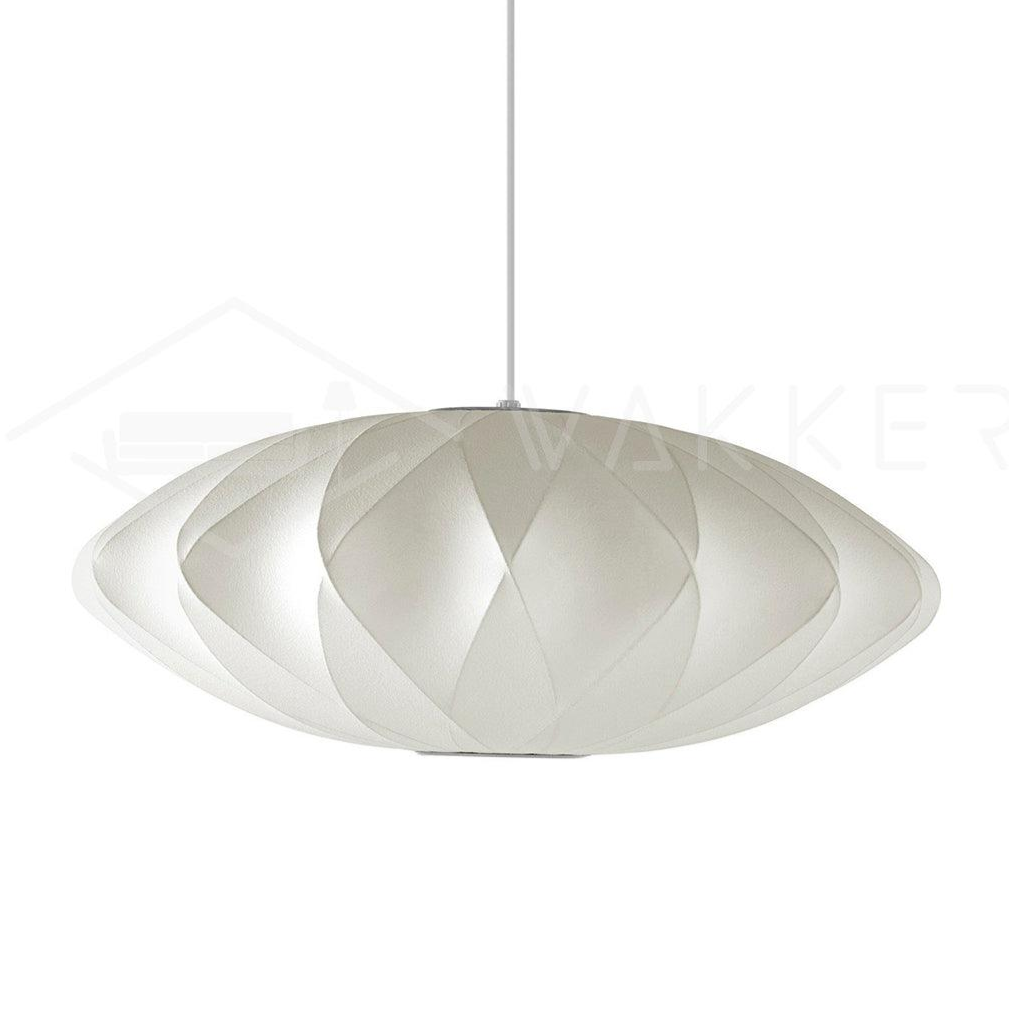 Bubble Silk Swing Arm Pendant Light – Adjustable Designer Ceiling Lamp