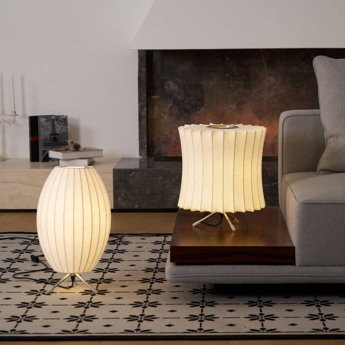Tripod Bubble Table Lamp – Mid-Century Modern Sculptural Lighting