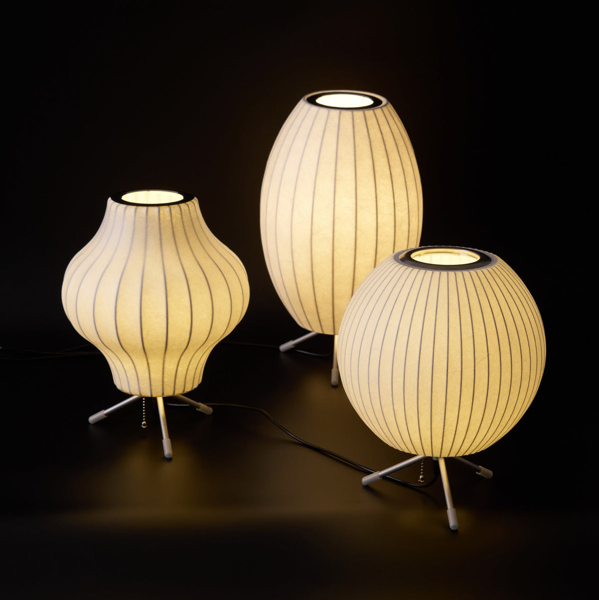 Tripod Bubble Table Lamp – Mid-Century Modern Sculptural Lighting