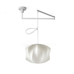Bubble Silk Swing Arm Pendant Light – Adjustable Designer Ceiling Lamp