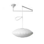 Bubble Silk Swing Arm Pendant Light – Adjustable Designer Ceiling Lamp