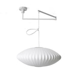 Bubble Silk Swing Arm Pendant Light – Adjustable Designer Ceiling Lamp