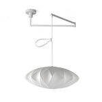 Bubble Silk Swing Arm Pendant Light – Adjustable Designer Ceiling Lamp