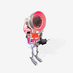 Neo Scout Robot Sculpture Floor Lamp with Glowing Visor