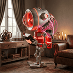 Neo Scout Robot Sculpture Floor Lamp with Glowing Visor