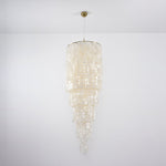 Nerida Shell Chandelier — Natural Shell & Gold Ring Pendant Light