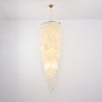 Nerida Shell Chandelier — Natural Shell & Gold Ring Pendant Light