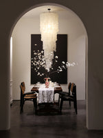 Nerida Shell Chandelier — Natural Shell & Gold Ring Pendant Light