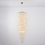 Nerida Shell Chandelier — Natural Shell & Gold Ring Pendant Light