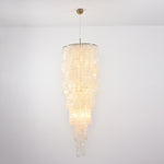 Nerida Shell Chandelier — Natural Shell & Gold Ring Pendant Light
