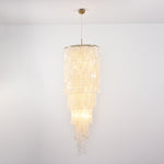 Nerida Shell Chandelier — Natural Shell & Gold Ring Pendant Light