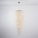 Nerida Shell Chandelier — Natural Shell & Gold Ring Pendant Light