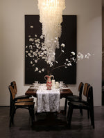 Nerida Shell Chandelier — Natural Shell & Gold Ring Pendant Light