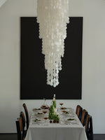 Nerida Shell Chandelier — Natural Shell & Gold Ring Pendant Light