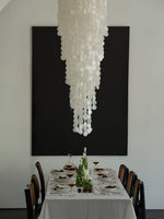 Nerida Shell Chandelier — Natural Shell & Gold Ring Pendant Light