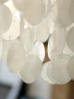 Nerida Shell Chandelier — Natural Shell & Gold Ring Pendant Light