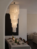 Nerida Shell Chandelier — Natural Shell & Gold Ring Pendant Light
