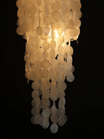 Nerida Shell Chandelier — Natural Shell & Gold Ring Pendant Light