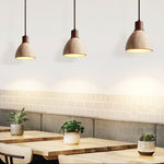Nerio Pendant Light in Natural Travertine and Wood