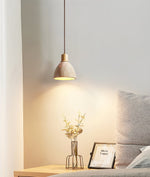 Nerio Pendant Light in Natural Travertine and Wood