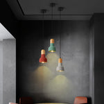Nessa Wood Pendant Light – Sculptural Cement & Wood Island Pendant for Modern Interiors