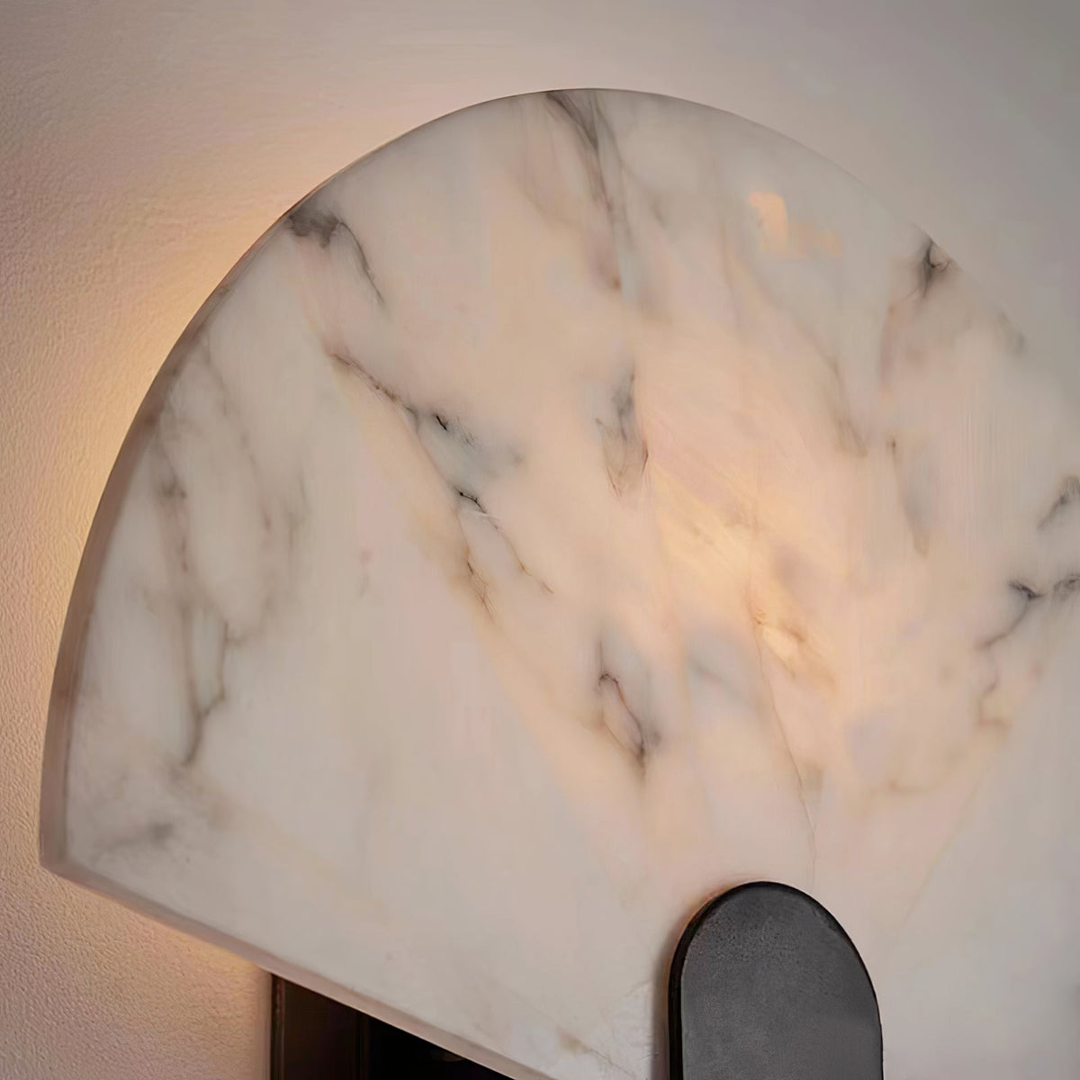 Nevora Alabaster Wall Sconce – Modern Minimalist Fan-Shaped Wall Light