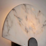 Nevora Alabaster Wall Sconce – Modern Minimalist Fan-Shaped Wall Light
