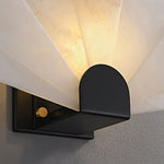 Nevora Alabaster Wall Sconce – Modern Minimalist Fan-Shaped Wall Light