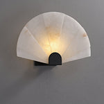 Nevora Alabaster Wall Sconce – Modern Minimalist Fan-Shaped Wall Light