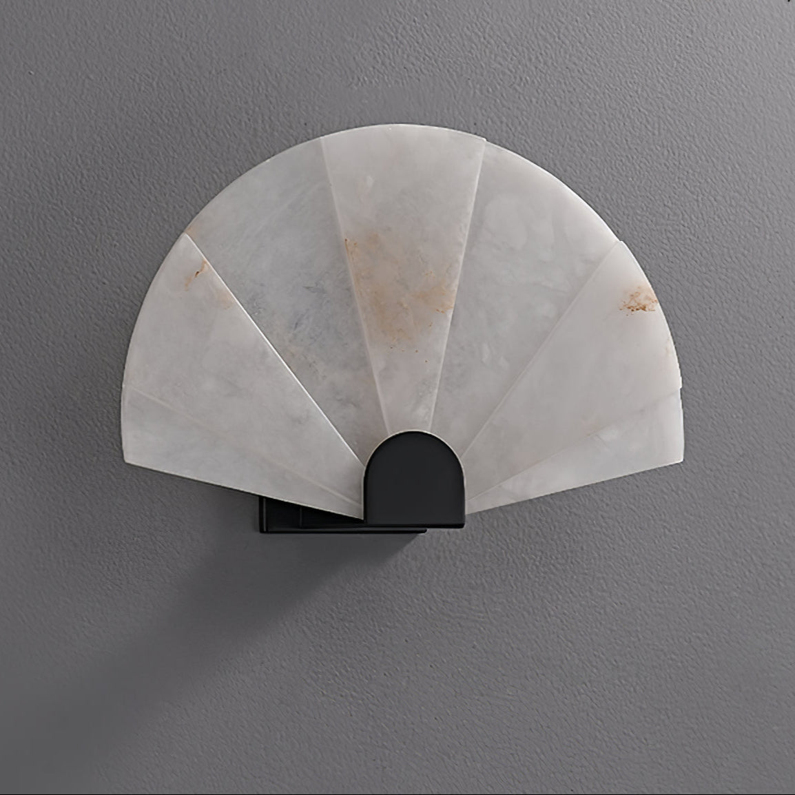 Nevora Alabaster Wall Sconce – Modern Minimalist Fan-Shaped Wall Light