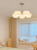 Nickel Persimmon Glass Chandelier – Modern 3 or 5-Light Pendant for Dining Room and Kitchen Island