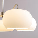 Nickel Persimmon Glass Chandelier – Modern 3 or 5-Light Pendant for Dining Room and Kitchen Island