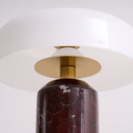 Lunara Marble Table Lamp with Opaline Glass Shade