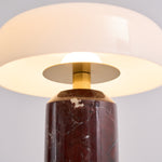 Lunara Marble Table Lamp with Opaline Glass Shade