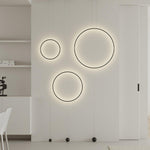 Nightfall Circle LED Pendant Light – Modern Black Metal Hanging Lamp