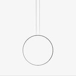 Nightfall Circle LED Pendant Light – Modern Black Metal Hanging Lamp