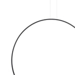 Nightfall Circle LED Pendant Light – Modern Black Metal Hanging Lamp