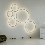 Nightfall Circle LED Pendant Light – Modern Black Metal Hanging Lamp