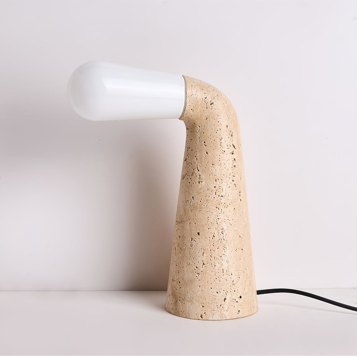 Nilo Travertine Table Lamp – Sculptural Stone Accent Light