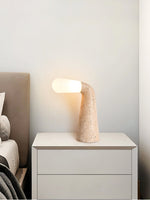 Nilo Travertine Table Lamp – Sculptural Stone Accent Light