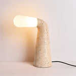 Nilo Travertine Table Lamp – Sculptural Stone Accent Light