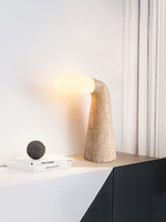 Nilo Travertine Table Lamp – Sculptural Stone Accent Light