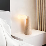 Nilo Travertine Table Lamp – Sculptural Stone Accent Light